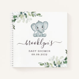 Babydusche Gästebuch | Elephant Eucalyptus Notizbuch