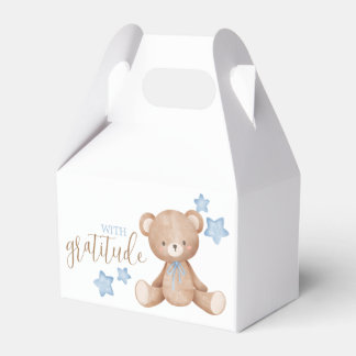 Babydusche Gastgeschenk Box - Bärenthema Geschenkschachtel