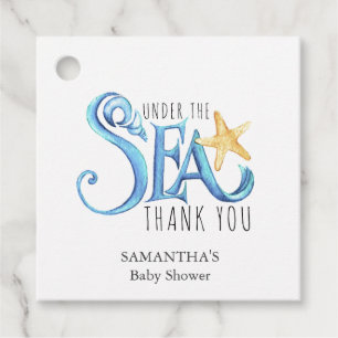 Babydusche Gefallen Tags unter dem Thema Meer Geschenkanhänger