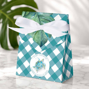 Babydusche Gefälligkeitsboxen Tropische Meerschild Geschenkschachtel