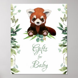Babydusche Geschenke für Baby Red Panda Bear Poster