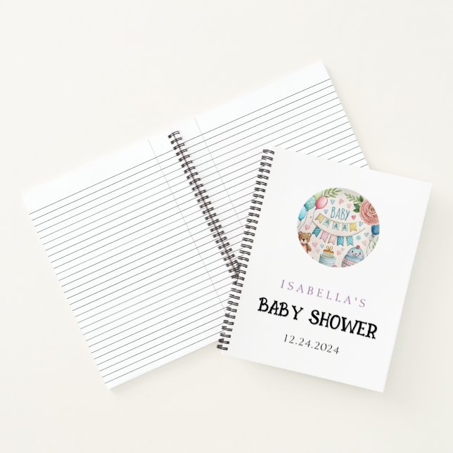 Babydusche - Geschenkliste Notizbuch (Innenseite)