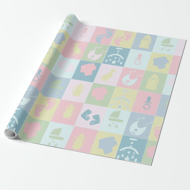 Babydusche Geschenkpapier (Ungerollt)