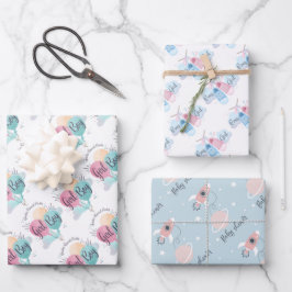 Babydusche Geschenkpapier Set