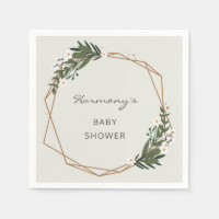 Babydusche Geschlecht Neutral Boho Geometric Green