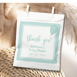 Babydusche Geschlecht neutrale Minze Grün BOHO Geschenktütchen