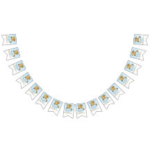 Babydusche Gold/Blue Elephant, Frack-Banner