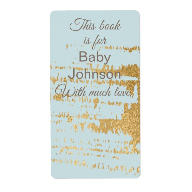 Babydusche "Gold Classic/B" Buchzeichen Blatt 8 (Vorne)