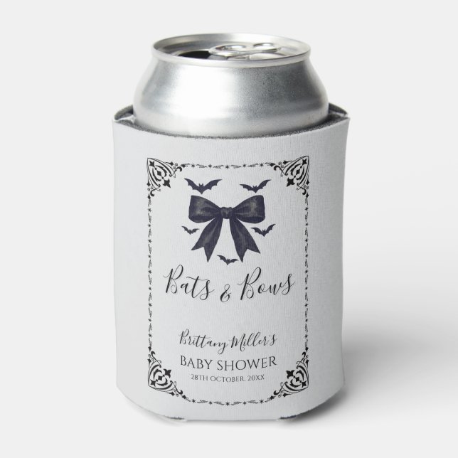 Babydusche Gothic von Fledermäusen und Bows Dosenkühler (Kanne Vorderseite)