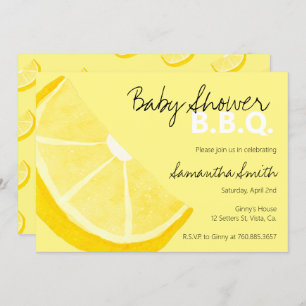 Babydusche GRILLEN Lemon Thema Sommer Ein kleines  Einladung