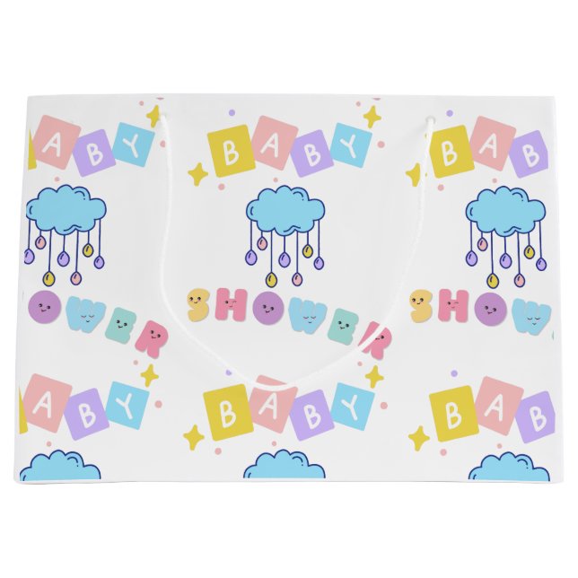 Babydusche Große Geschenktasche Große Geschenktüte (Vorderseite)