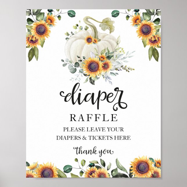 Babydusche Grüne Windeln Raffle Spielzeichen Poster (Vorne)