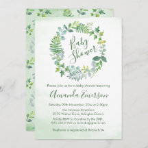 Babydusche Grünpflanze Wreath Botanical