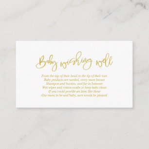 Babydusche, gut wollen, Creative-Gold-Script Begleitkarte