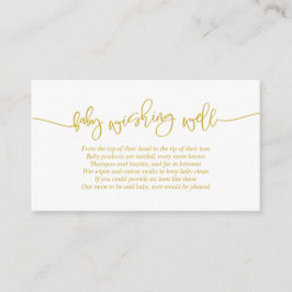 Babydusche, gut wollen, Creative Gold Script Begleitkarte