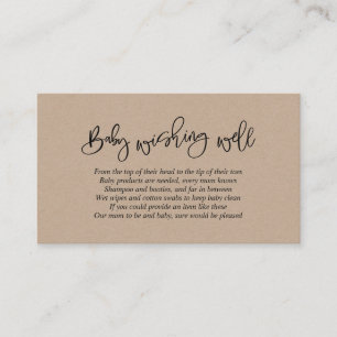 Babydusche, gut wollen, kreatives Kraft-Script Begleitkarte