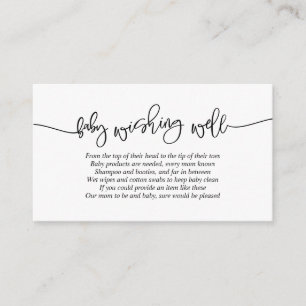 Babydusche, gut wollen, kreatives schwarzes Script Begleitkarte