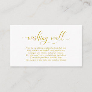 Babydusche, gutes Wohnen, modernes Gold Script Begleitkarte