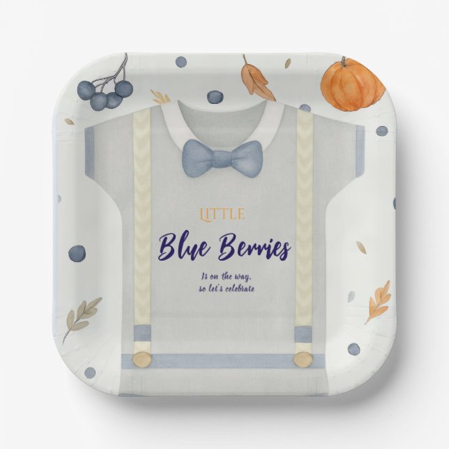 Babydusche Herbstkrampf Pappteller (Vorderseite)