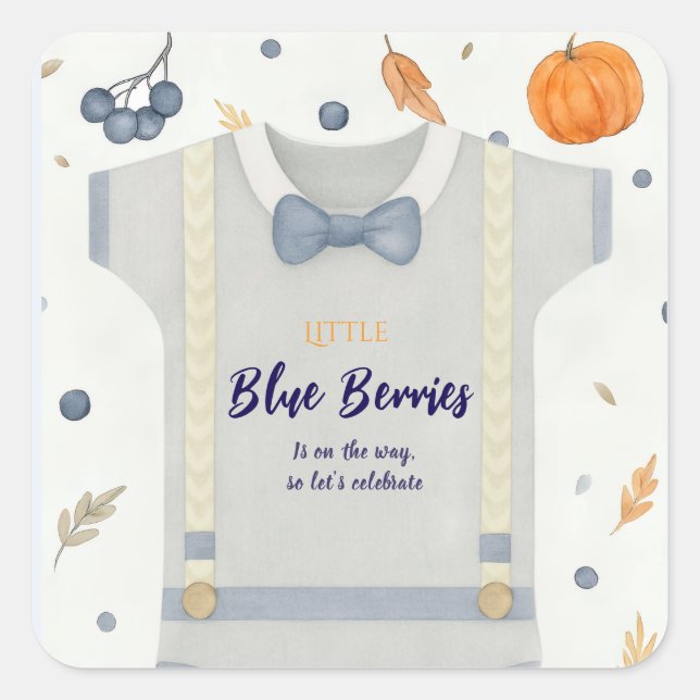 Babydusche Herbstkrampf Quadratischer Aufkleber (Vorderseite)