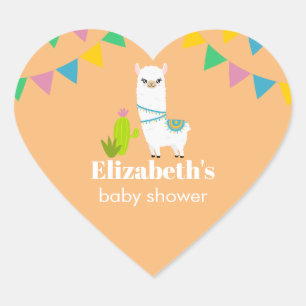Babydusche Herz-Aufkleber