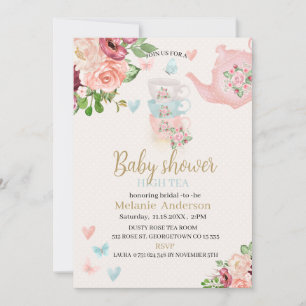 Babydusche High Tee Einladung