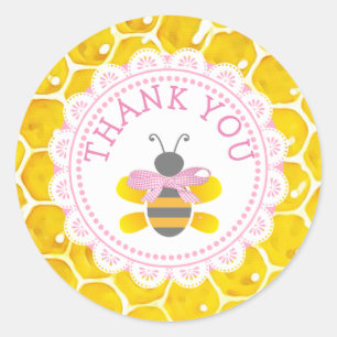 Babydusche Honeybee Danke Honeycomb Stickers