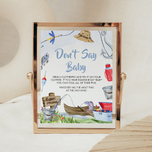 Babydusche im Angeln sagt nicht Baby Poster