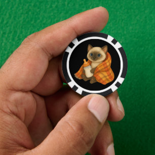 Babydusche im Herbst für Katzenliebhaber Pokerchips