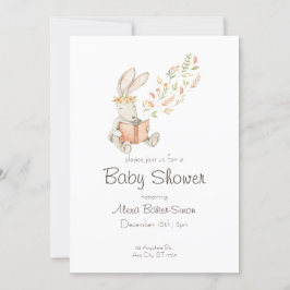 Babydusche in Aquarell mit Babybunny Einladung