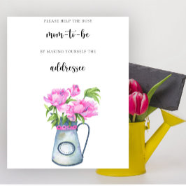 Babydusche in Aquarellfarben - Helfen Sie der gesc Poster