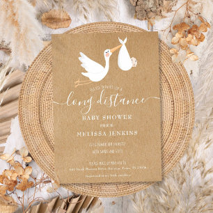 Babydusche in großer Entfernung per Post Einladung