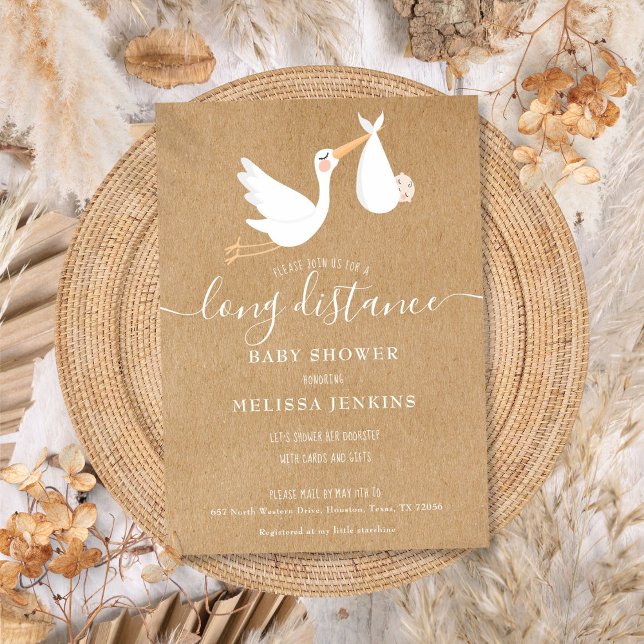 Babydusche in großer Entfernung per Post Einladung (Long Distance Baby Shower Sprinkle By Mail Invitation)