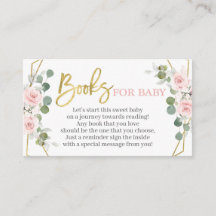 Babydusche in Rosa bringt eine Lesekarte mit