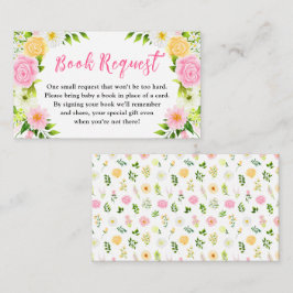 Babydusche in Rosa und Gelb Begleitkarte