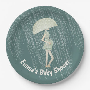 Babydusche Junge Mutter Pappteller