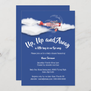 Babydusche - Jungen, blau Einladung