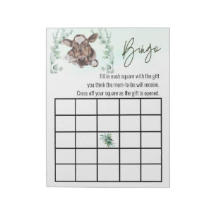 Babydusche Kälberfarm Eukalyptus Notizblock