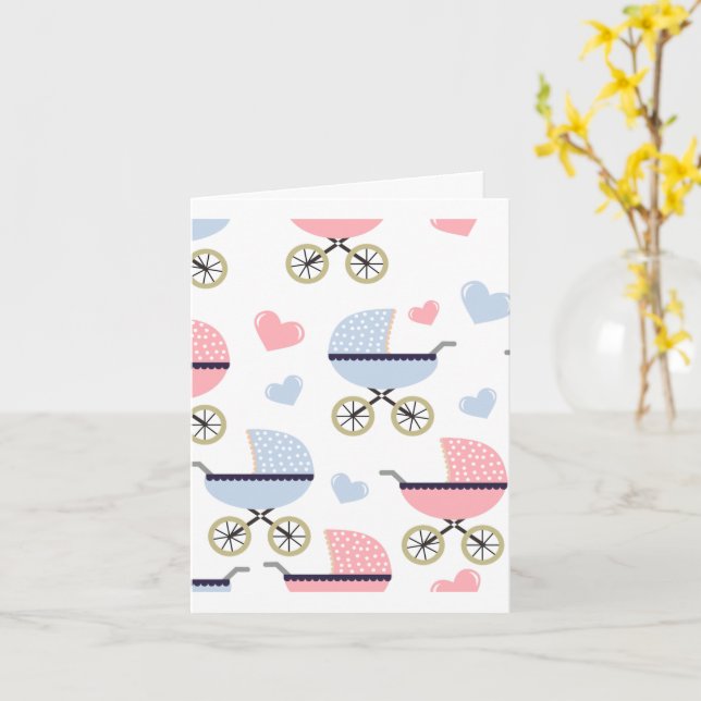 Babydusche Karte (Gelbe Blume)