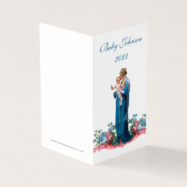 Babydusche Katholisches religiöses Gebet Visitenkarten (Vorderseite)