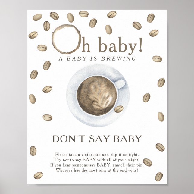 Babydusche - kein Babyposter sagen Poster (Vorne)