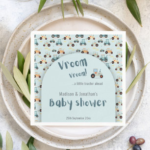 Babydusche kleiner Traktor voraus Papier Napkin Serviette