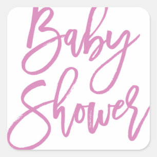 Babydusche Lila Lettern Sticker