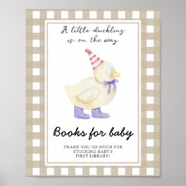 Babydusche Lucky Duck - Bücher für das Baby Poster