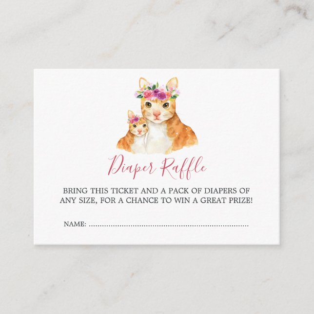 Babydusche Mama und Babykartentaucher-Windeln Begleitkarte (Vorderseite)