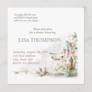 Babydusche Märchenwald Niedliche Karte