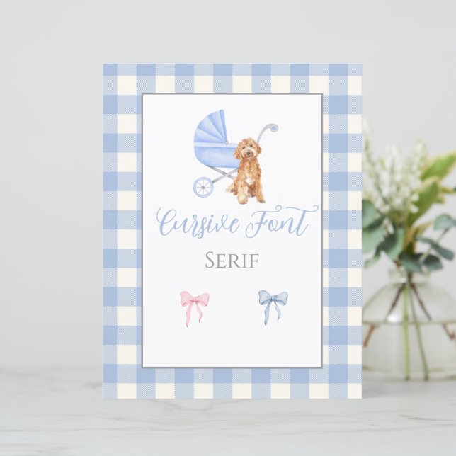 Babydusche Maßgeschneiderte Spielvorlage (Stehend Vorderseite)