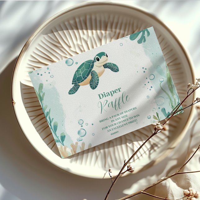 Babydusche Meeresschildkröte Wasserfarbendiapper R Begleitkarte (Von Creator hochgeladen)