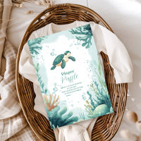 Babydusche Meeresschildkröte Wasserfarbendiapper R