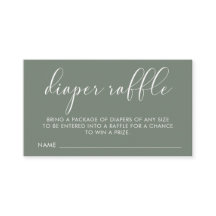 Babydusche Minimalistisches Wage Green Diaper Raff